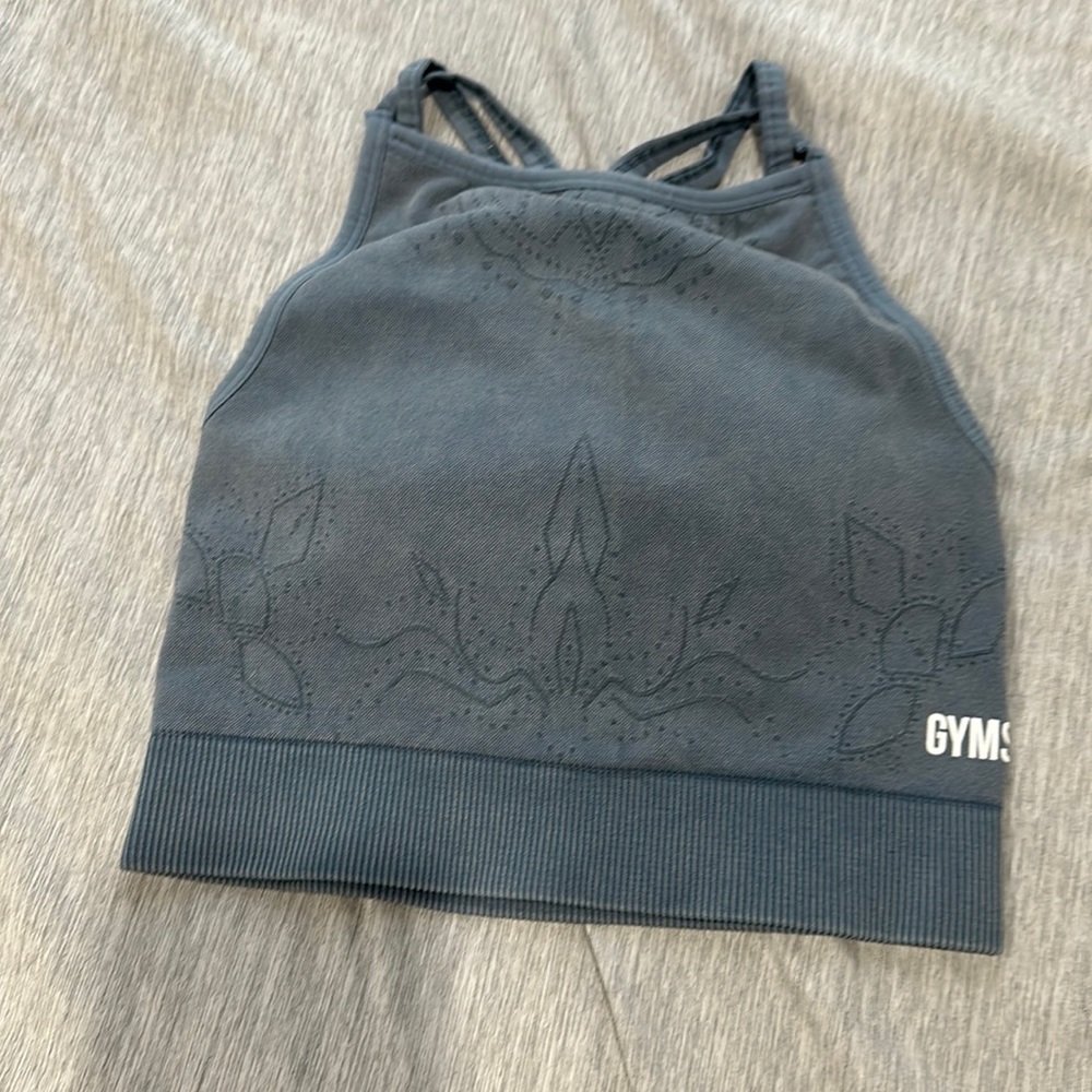Gymshark Studio sports bra, blue